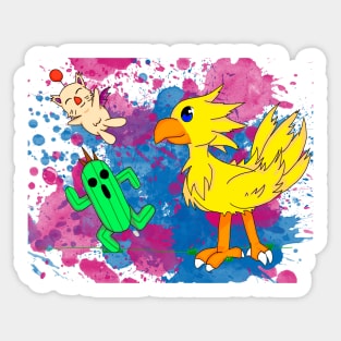 Final Pets (chocobo, moogle, cactuar) Sticker